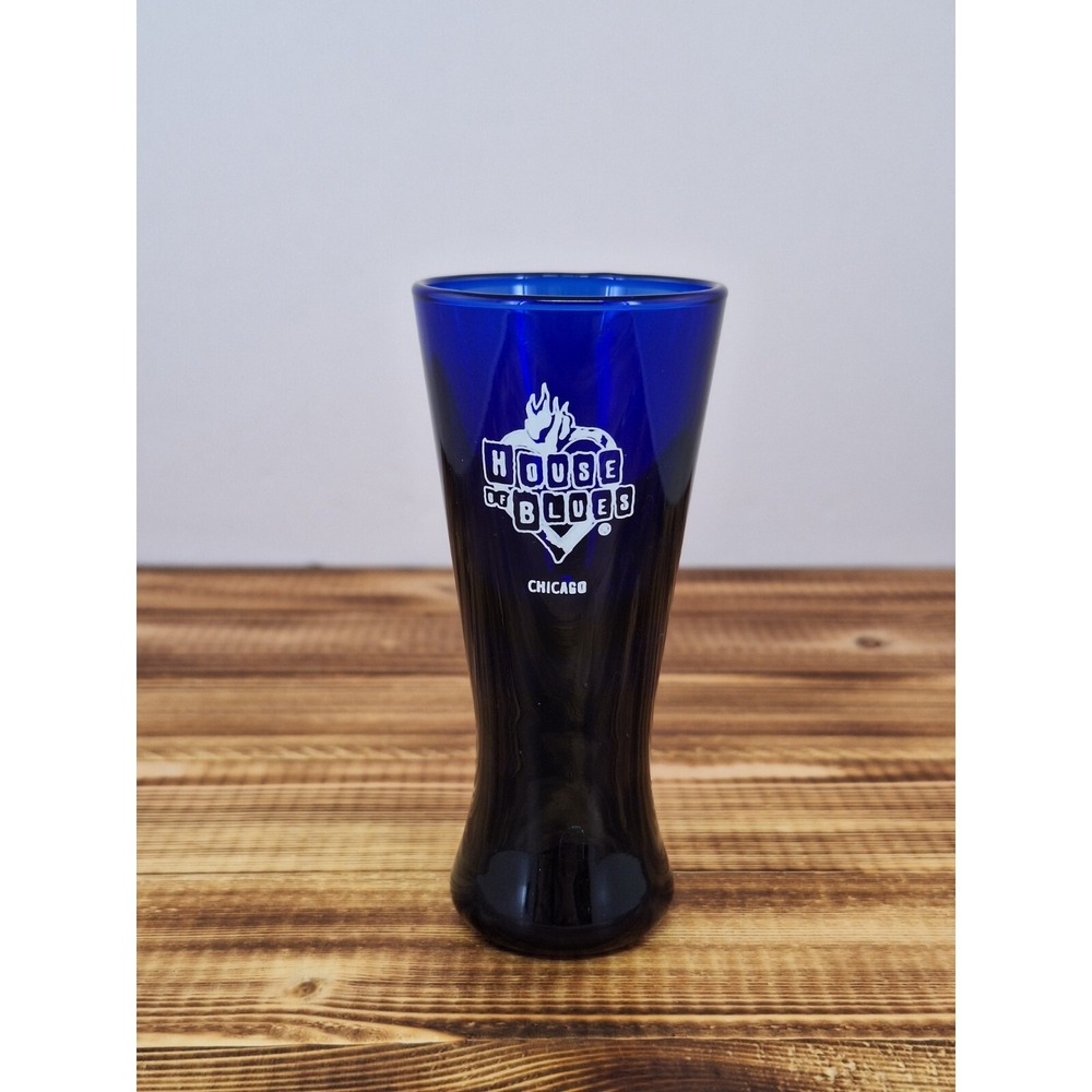 House of‎ Blues Shot Glass - Chicago - Cobalt Blue - Approximately 4" Tall